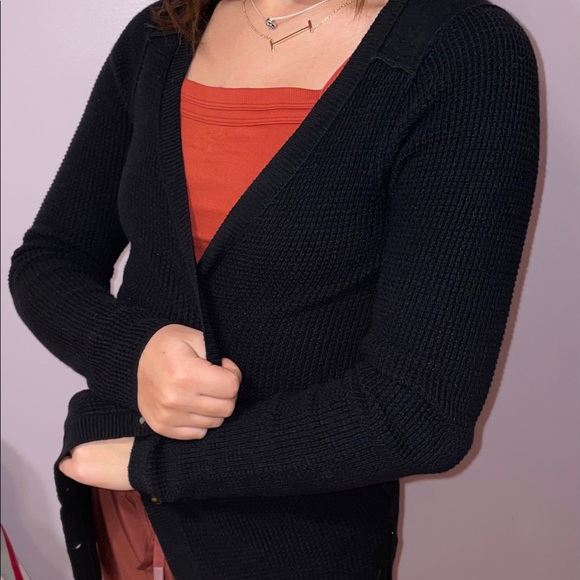 Black Long Cardigan - Picture 2 of 7